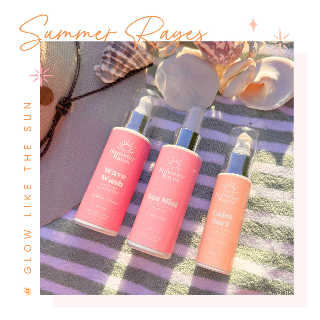 Summer Rayes natural skincare products for teens and tweens, Australian made ethical sensitive or problematic skin, no harsh chemicals vegan 