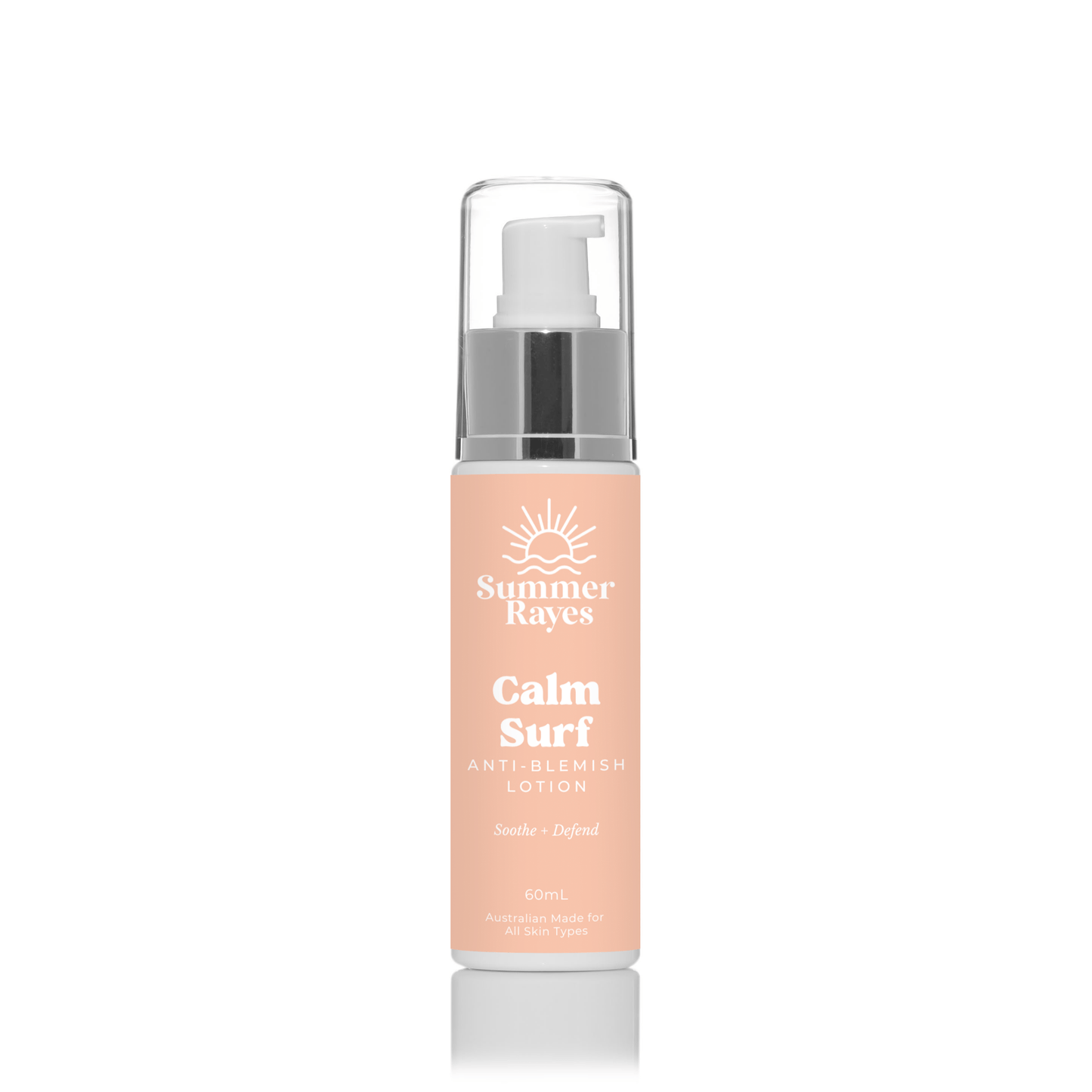 Summer Rayes natural skincare products for teens and tweens, Australian made ethical sensitive or problematic skin, no harsh chemicals vegan Calm Surf Anti-Blemish Lotion