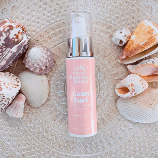 Summer Rayes natural skincare products for teens and tweens, Australian made, vegan, no nasties, ethical and clean - Calm Surf Anti Blemish Lotion