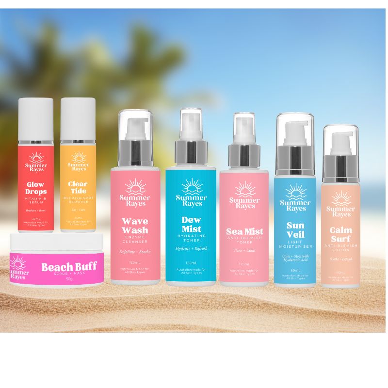 Summer Rayes natural skincare products for teens and tweens, Australian made ethical sensitive or problematic skin, no harsh chemicals vegan Bundle Dream Glow Duo