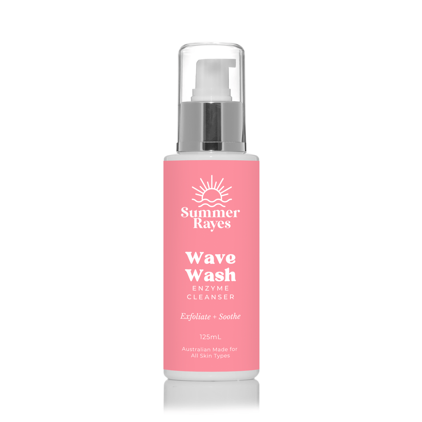 Summer Rayes natural skincare products for teens and tweens, Australian made ethical sensitive or problematic skin, no harsh chemicals vegan Wave Wash Enzyme Cleanser