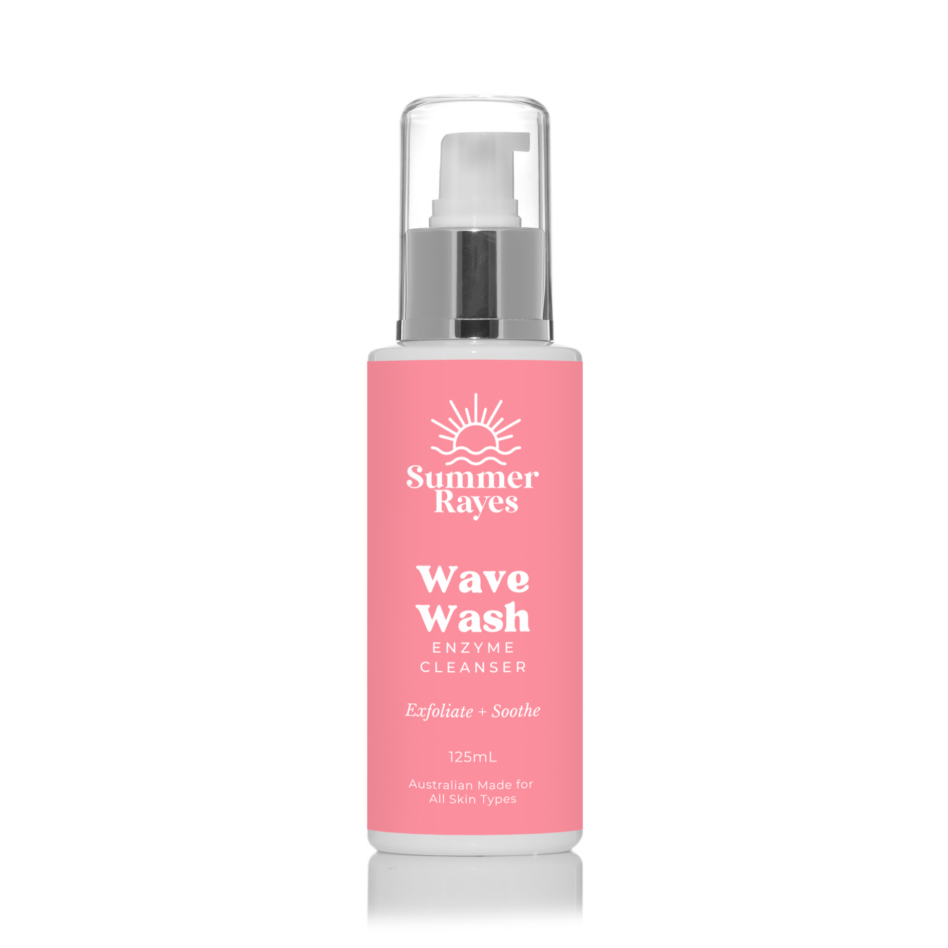 Summer Rayes natural skincare products for teens and tweens, Australian made ethical sensitive or problematic skin, no harsh chemicals vegan Wave Wash Enzyme Cleanser