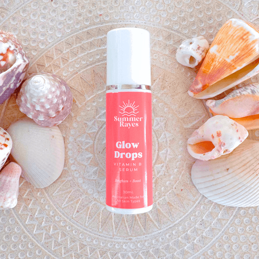 Summer Rayes natural skincare products for teens and tweens, Australian made, vegan, no nasties, ethical and clean - Glow Drops Vitamin B Serum