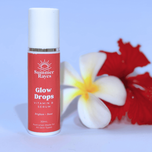 Summer Rayes natural skincare products for teens and tweens, Australian made ethical sensitive or problematic skin, no harsh chemicals vegan Glow Drops Vitamin B Serum