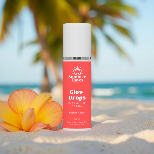 Summer Rayes natural skincare products for teens and tweens, Australian made ethical sensitive or problematic skin, no harsh chemicals vegan Glow Drops Vitamin B Serum