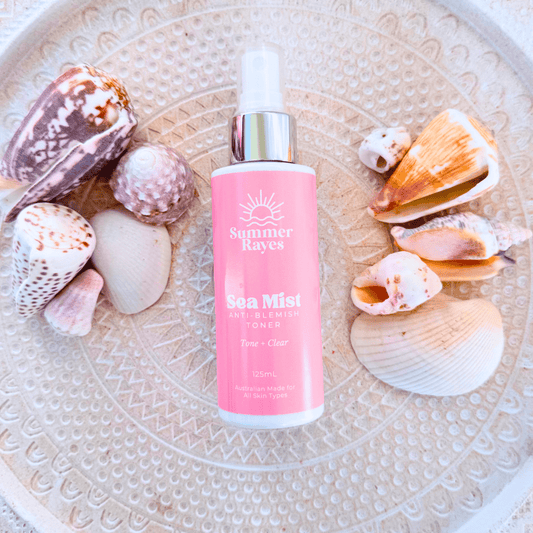 Summer Rayes natural skincare products for teens and tweens, Australian made, vegan, no nasties, ethical and clean - Sea Mist Anti Blemish Toning mist