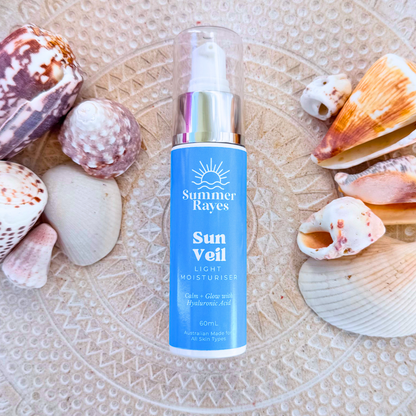 Summer Rayes natural skincare products for teens and tweens, Australian made, vegan, no nasties, ethical and clean - Sun Veil Hyaluronic moisturiser