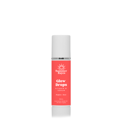 Summer Rayes natural skincare products for teens and tweens, Australian made ethical sensitive or problematic skin, no harsh chemicals vegan Glow Drops Vitamin B Serum