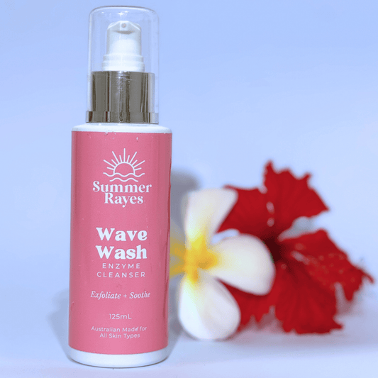 Summer Rayes natural skincare products for teens and tweens, Australian made ethical sensitive or problematic skin, no harsh chemicals vegan Wave Wash Enzyme Cleanser